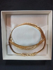 Collar Gargantilla Christian Dior Tono Dorado con Cristales ¡RARO! - Imagen 1 de 18