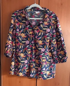 Seasalt Hope Cottage Blouse - UK Size 16 - Floral Pattern - Organic Cotton - Picture 1 of 13