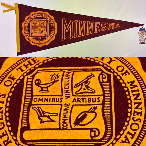 1960's Minnesota Golden Gophers University Pennant 12x29 Big Ten Cover
