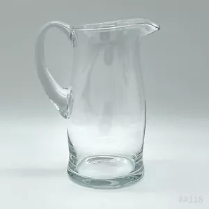 Vintage Glaskrug Karaffe Wasserkrug Saftkrug mundgeblasen Handarbeit - 20cm - Bild 1 von 12