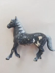 Figurine cheval modèle vintage Funrise Paso Fino 1988 jouet tacheté gris - Photo 1/10