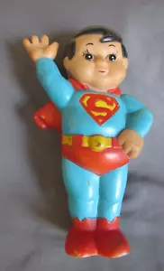 Vintage 1978 Superman Super Junior Comics Vinile Squeeze Squeeky Giocattolo 7" - Foto 1 di 5