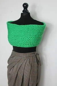 Neu smaragdgrüner Schal - Halstuch Infinity - Schal handgestrickt - Unikat - Einheitsgröße - Bild 1 von 3
