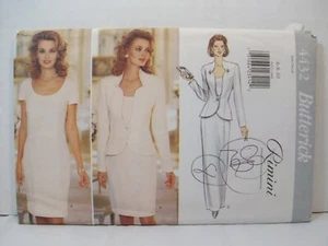 Butterick Pattern 4432 Misses Jacket & Dress Sizes 6-8-10 1996 Rimini Uncut New - Picture 1 of 9