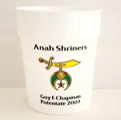 2003 Anah Shriners Plastic Cup Bangor Maine Guy Chapman Masonic Vintage C90 - Image 1 of 2