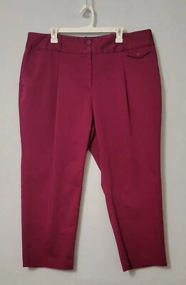 Pantalones Cortos Capri Liz Claiborne Para Mujer Arándano/Rosa Talla 18Wx26L Foto 1 de 4
