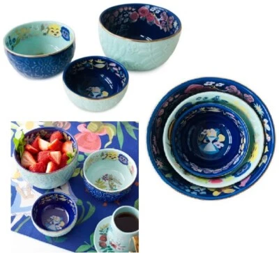 Disney Store Alice in Wonderland Mary Blair Bowls Set of 3 Mad Hatter's Tea Part - Image 1 of 3