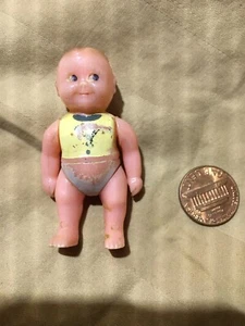 ANTIQUE RARE APPX 3.5 INCH RENWAL BOY DOLL CELLULOID 1939 MOVEABLE USA - Picture 1 of 12