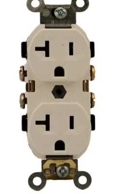 (Qty. 10) Leviton 5320-ICP Duplex Receptacle 2 Pole 3W 15A, 125V Ivory - Image 1 of 4
