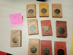  lot 10 jeux Jouet ancien TOILINE 32 cartes luxe HERON carte lavable boîte café  - Photo 1/4
