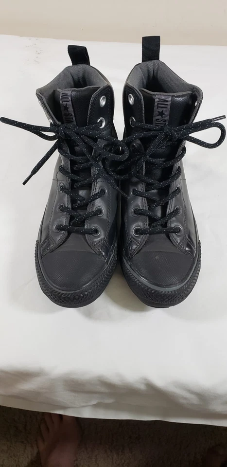 Zapatos de caña alta Converse Chuck Taylor All Star 650007C Juniors 5 negros grises Foto 1 de 4