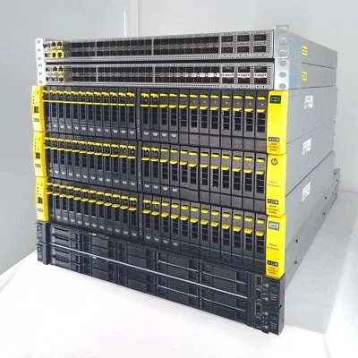 HPE 3PAR 8450 114TB SSD 2x DL360 Gen11 128 Cores 1TB RAM 10Gbit iSCSI Server SAN - Image 1 of 4