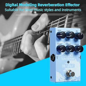 M-VAVE Mini Universe Guitar Digital Reverb Effect Pedal 9 Reverb Effects H3L3 - Picture 1 of 12