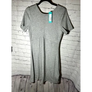 HEATHERLY LADIES GRAY KNIT SHORT SLEEVE DRESS (M) NEW WITH TAGS - Picture 1 of 6