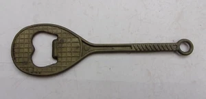 Messing Flaschenöffner Tennisschläger Kapselheber Brass Bottle Opener 15 x 4,5cm - Bild 1 von 3