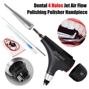 Dental Air Prophy Polisher Polishing lucidatura Handpiece Jet Flow 4 Hole black - Imagen 1 de 23