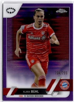 Klara Buhl 2022-23 Topps Chrome Women's Purple Refractor #27 Bayern #204/299 - Image 1 of 2