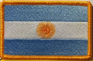 Parche de bandera argentina con gancho y sujetador de bucle emblema moral militar motociclista - Imagen 1 de 1