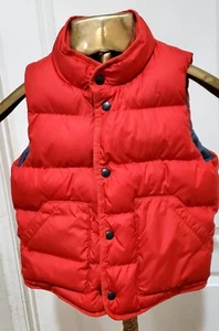 Baby GAP Kids Unisex Red Puffer Vest Size 4  Pockets Buttons Kidcore  - Picture 1 of 10