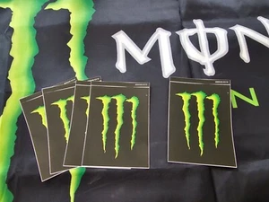 5 Monster Energy Stickers Logo Decal 3"x4"  Free Shipping!  - Picture 1 of 2