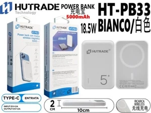 Hutrade HT-PB33 Power Bank Magnetico Wireless 5000mAh 18.5W USB-C mar - Foto 1 di 1