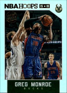 2015-16 Hoops Artist Proof Milwaukee Bucks Basketball Card #111 Greg Monroe /99