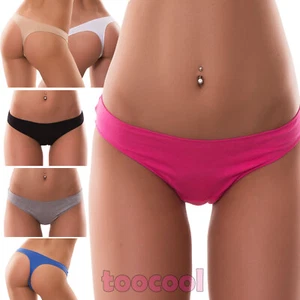 Stock 6 pezzi Perizoma slip donna thong liscio tanga elasticizzato nuovo 368-6 - Zdjęcie 1 z 22