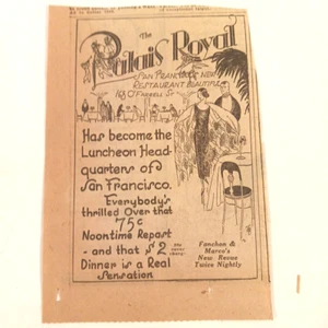Antique Palais Royal Department Store San Francisco Newspaper Ad 1920s - Picture 1 of 3