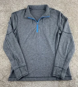 Lululemon Shirt Herren Large grau Sweat Session 1/2 Zip Performance Langarm - Bild 1 von 8