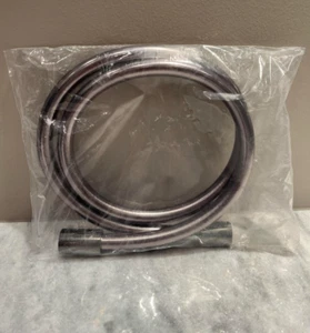 AXOR STARCK Techniflex Hose with Cylindrical Nut, 49" Chrome - Picture 1 of 2