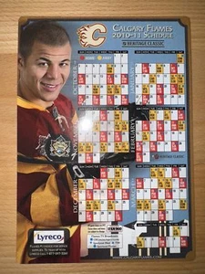 2010-11 CALGARY FLAMES NHL SCHEDULE MAGNET - LYRECO - Picture 1 of 1