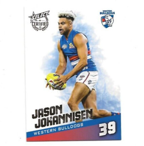 2017 AFL SELECT CERTIFIED BULLDOGS JASON JOHANNISEN #215 COMMON CARD 