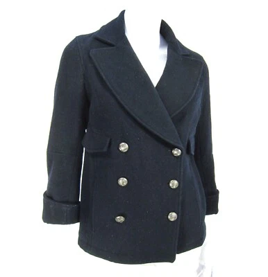 CHAQUETA ABRIGO CORTO MANGA LARGA CARTONNIER TALLA 0 DOBLE PECHO NEGRA Foto 1 de 4