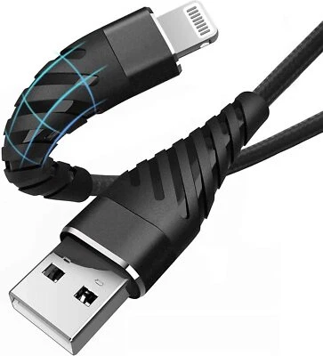 Braided Fast Charger Cable Heavy Duty USB lot Cord For iPhone 14 13 12 11 X XR 8 - Image 1 of 4