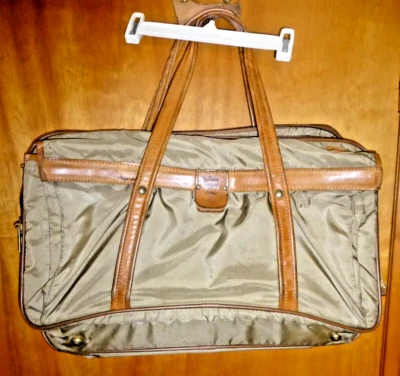 HARTMANN LUGGAGE USA OLIVE BALLISTIC NYLON LEATHER WEEKEND MULTI COMPARTMENT BAG - Image 1 of 4