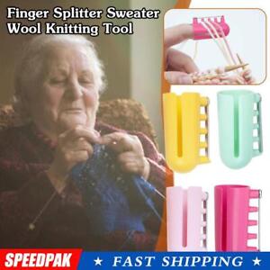Sweater Wool Knitting Tool Thimble Ring type yarn guide Splitter Finger A5U4