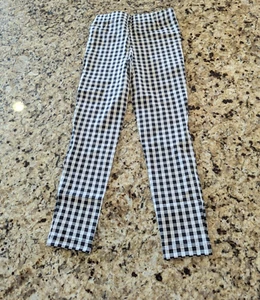 Primary Kids Girls Leggings Gingham Black White size 6 - Picture 1 of 8