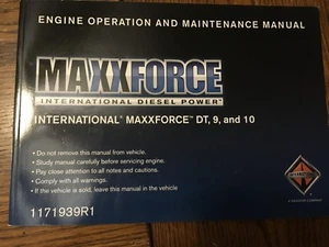  MAXXFORCE DT 9 10 INTERNATIONAL ENGINE OPERATION & MAINTENANCE MANUAL 1171939R1 - Picture 1 of 4