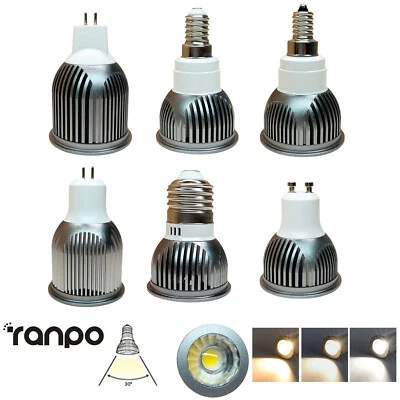 9w -18w dimmable led spotlight bulb cob spot light gu5.3 gu10 bulbs warm white - Image 1 of 4