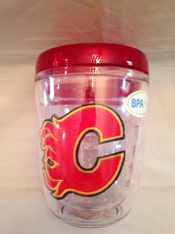 Calgary Flames NEW 12 oz Tumbler with Lid by Triton. Travel Mug Cup NHL Hockey Cover