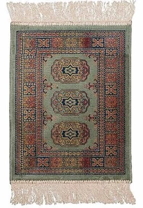 BUKAN ART SILK GREEN PERSIAN THIN TRADITIONAL TABLE DECORATIVE MAT 35x55cm **NEW - Bild 1 von 1