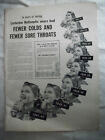 1945 VTG Original Magazine Ad LISTERINE Antiseptic Fewer Colds & Sore throats