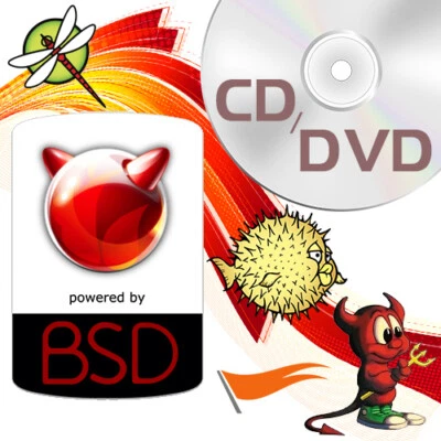 BSD OPERATING SYSTEMS FreeBSD OpenBSD NetBSD INSTALL & LIVE CD / DVD - Image 1 of 2