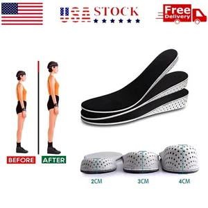 Women Men Invisible Height Increase Insoles Heel Lift Taller Shoe Inserts Pad - Picture 1 of 7