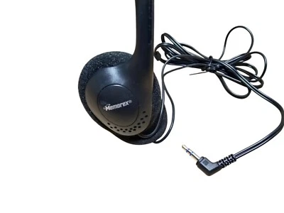 Fones de ouvido estéreo vintage Memorex -3,5 mm - Preto - Imagem 1 de 4