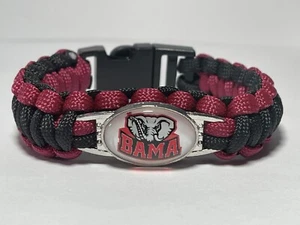 Brazalete Alabama Crimson Tide "BAMA" NCAA Paracord NUEVO - Imagen 1 de 2