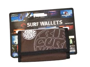 RIP CURL Trifold Coin Surf Wallet Brown - Picture 1 of 2
