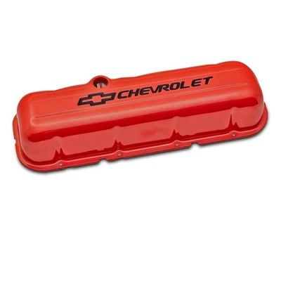 Proform for Engine Valve Covers Stamped Steel Tall Orange w/ Bowtie Logo Fits BB - Image 1 of 4