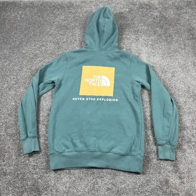 Толстовка с капюшоном женская North Face очень маленькая толстовка флисовая на открытом воздухе бирюзово-желтая - Изображение 1 из 4