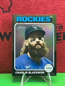 2024 Topps Chrome - Charlie Blackmon #167 - Black Chrome /75 - Picture 1 of 2